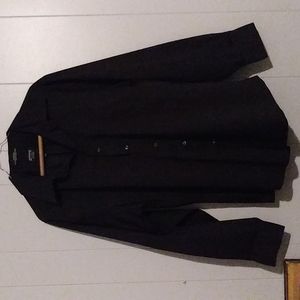 Mens Arrow Black Fitted Long Sleeve Dress Shirt